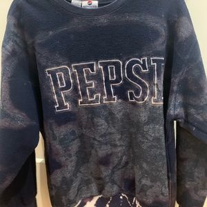 Pepsi Oversized Bleach-Dyed Crew Neck (vintage)
